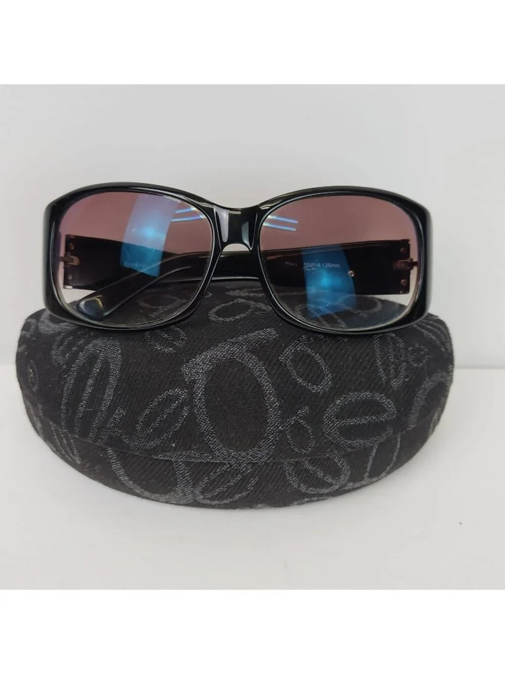 Bebe 59-14-125 Black Womens Sunglasses Frames Only 077 With Rhinestones Y2K 90s